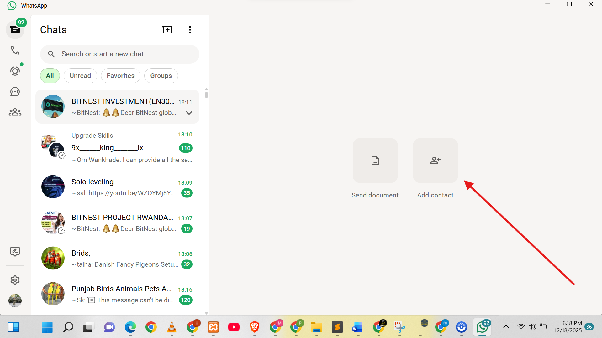 Adding new contact numbers on whatsapp using the Desktop app.